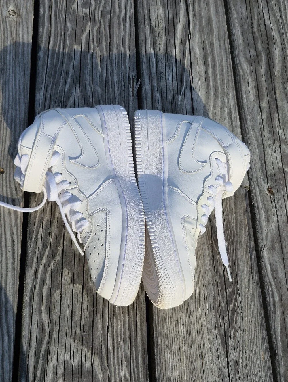 Nike Air Force 1 White High-Top Sneakers Boys Size 6.5 Youth